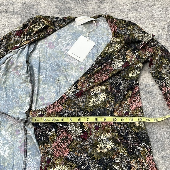 NWT La Prestic Ouiston Shirley Dress Elephant Night Multi True Wrap Sz 2 - Picture 6 of 13